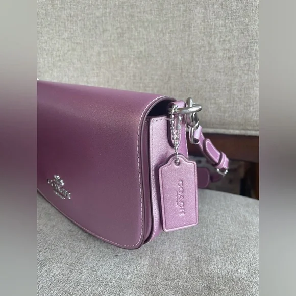 NWT！COACH Andrea Shoulder Bag（COACH CW023）Silver/Metallic-Pink